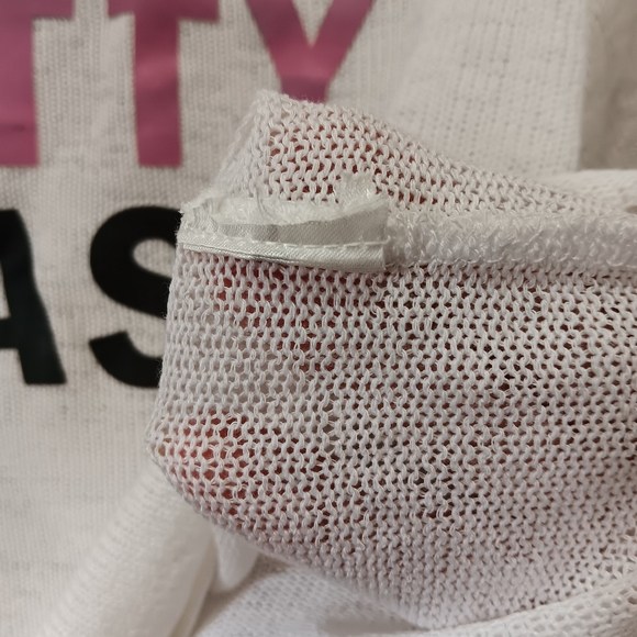 H&M Divided Crop Top Medium Loose Knit   Pretty Please White - Picture 4 of 11